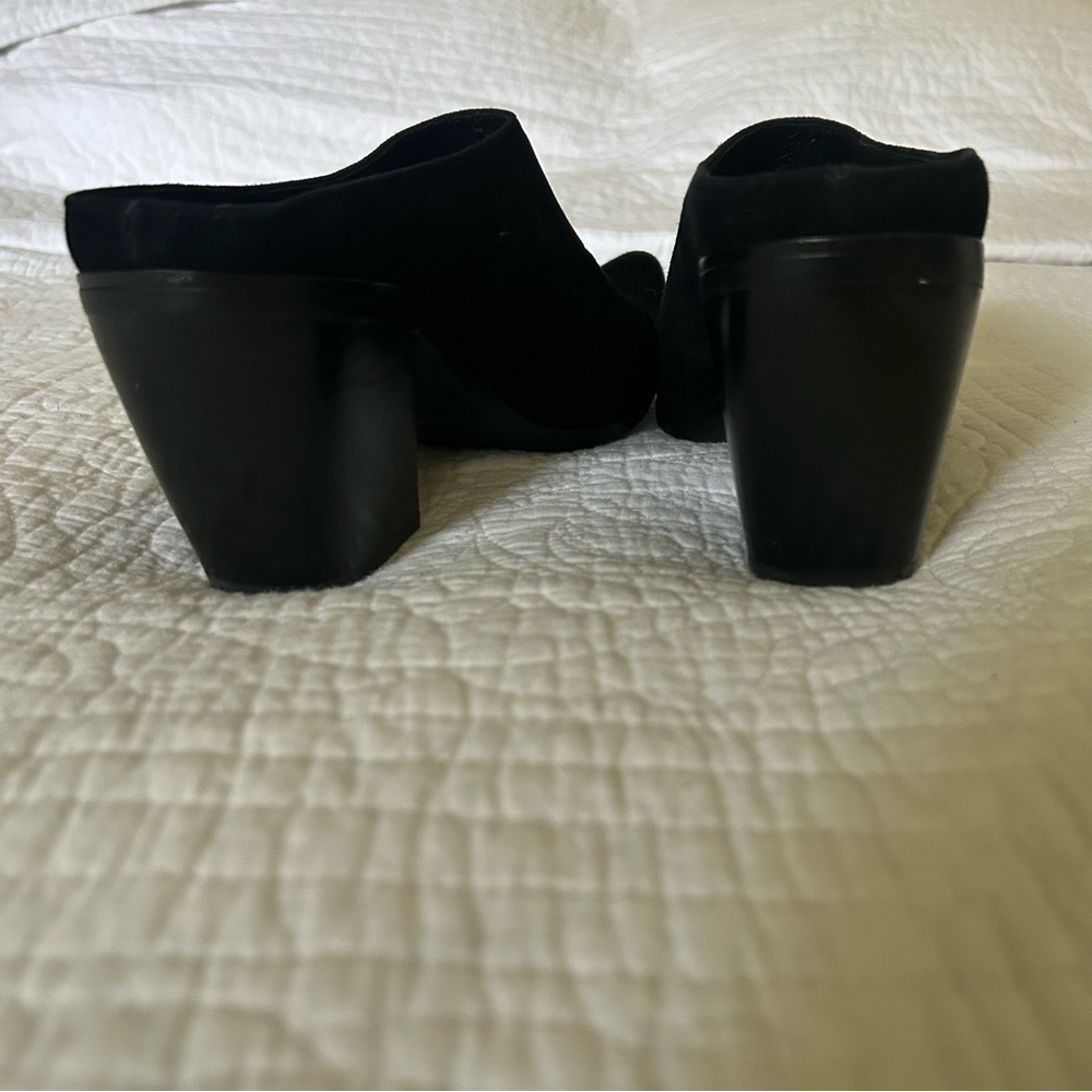 Jeffrey Campbell Elongated Black Mules Chunky Heel
